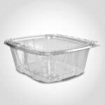 32 oz RPET Plastic Tamper-Evident/Resistant Container with Flat Lid