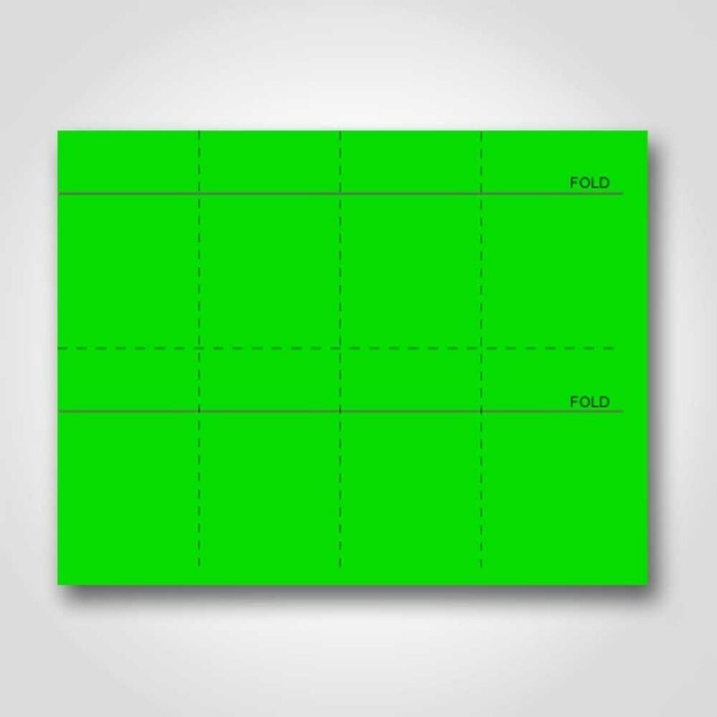 BLANK PERFORATED Green Sign Cards 3" x 3" - 400/pkg