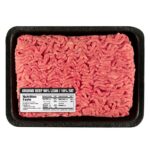 Nutritional Ground Beef 90/10 Label in use on package of ground beef