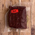 Elk Label on package of elk meat