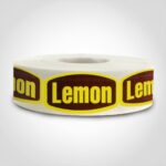 lemon label on roll of sticker