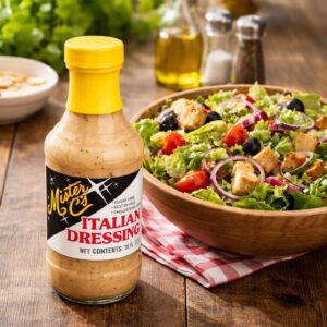 Mister C's dressing Next to a salad