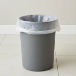 Clear 10-15 gallon high-density trash liners for office and restroom waste