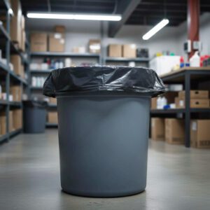 33-gallon black industrial strength trash can liners on coreless roll