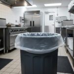 Clear 55-gallon high-density industrial trash liners for 55-gallon drums