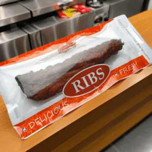 Rib Bag laying flat on deli counter pictured from above