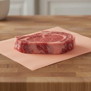 Peach Steak Paper 10" x 14" shown with steak on sheet
