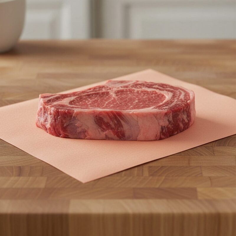 110107-Peach-Steak-Paper-10×14 Peach Steak Paper 10" x 14" shown with steak on sheet