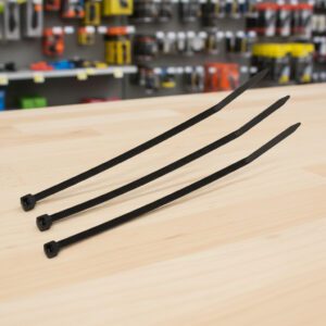 Black UV Cable Ties 8 inch on a pack of 1000