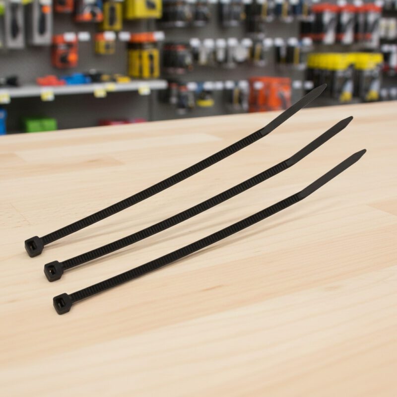 Black UV Cable Ties 8 inch on a pack of 1000