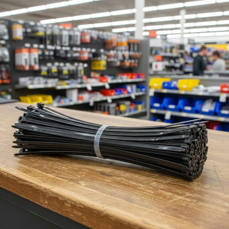 Black UV Cable tie 8 inches pack of 100
