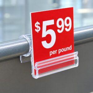 Pan Clip sign holder for Food Trays or wire grid