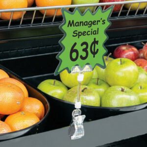 Dual Squeeze Sign Clip with Rotation & Tilt - 6" x 2"