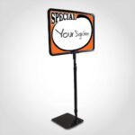 Store Sign Frame with Metal Adjustable Stand - Black 7" x 11"
