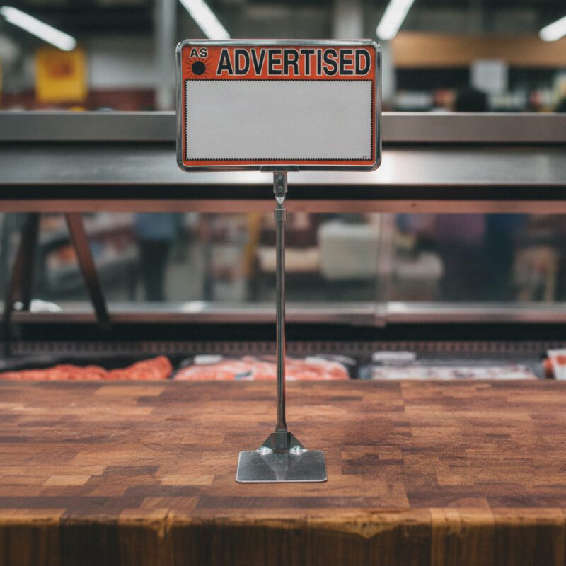 230003-Store-Sign-Frame-with-Metal-Stand-Chrome-7x11 Store Sign Frame with Metal Stand Chrome 7″ x 11″