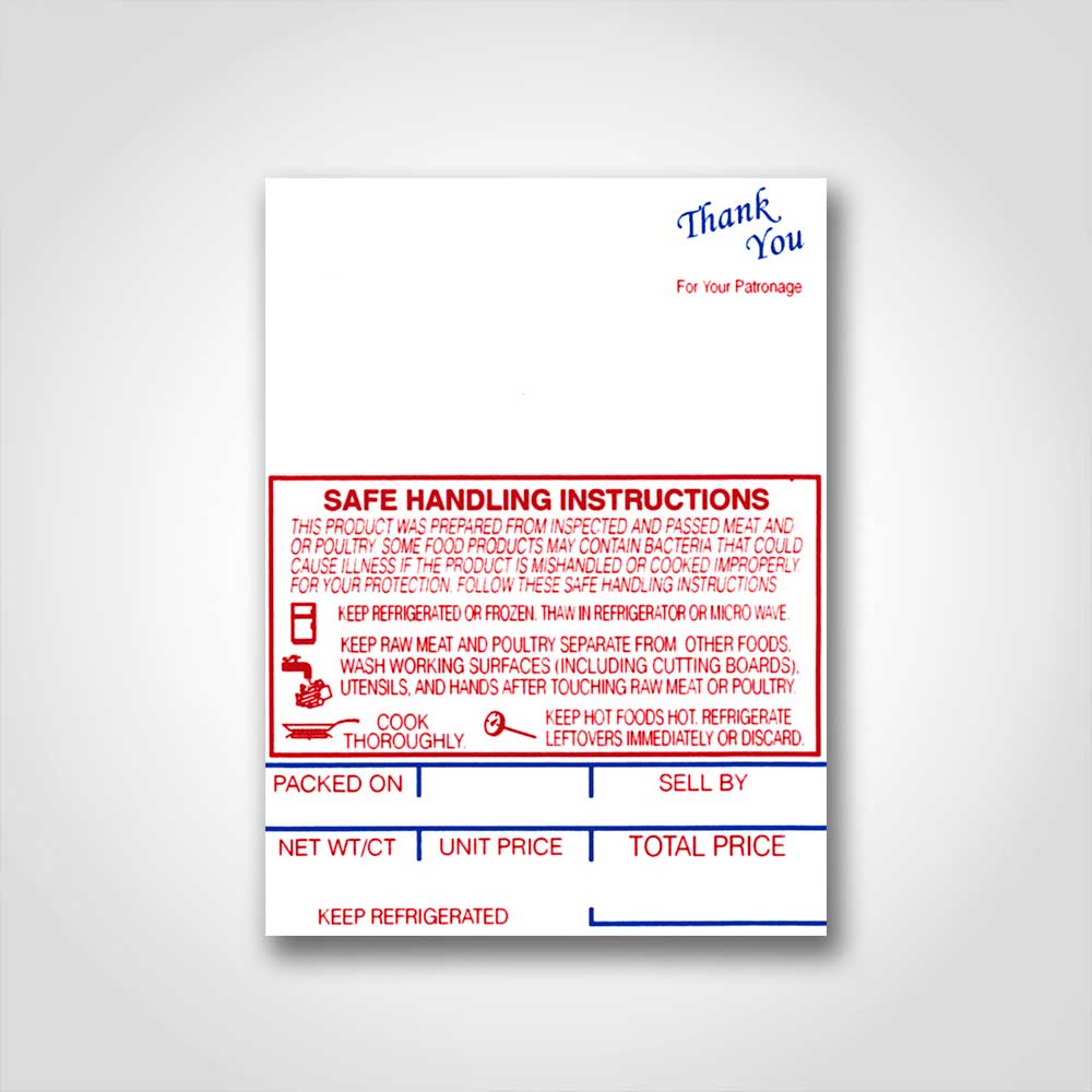 Hobart sp80 style k safe handling Label - 16 rolls