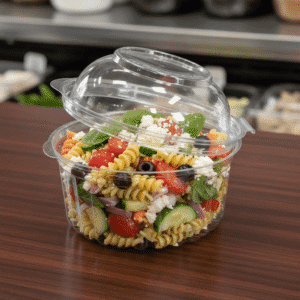 8 oz. Sho Bowl with Hinged Dome Lid Take Out Food Container - 250/case
