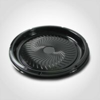 12 inch Flat Party Tray Black