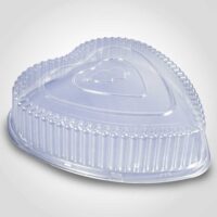 Clear Heart Shaped Lid for Foil Pan