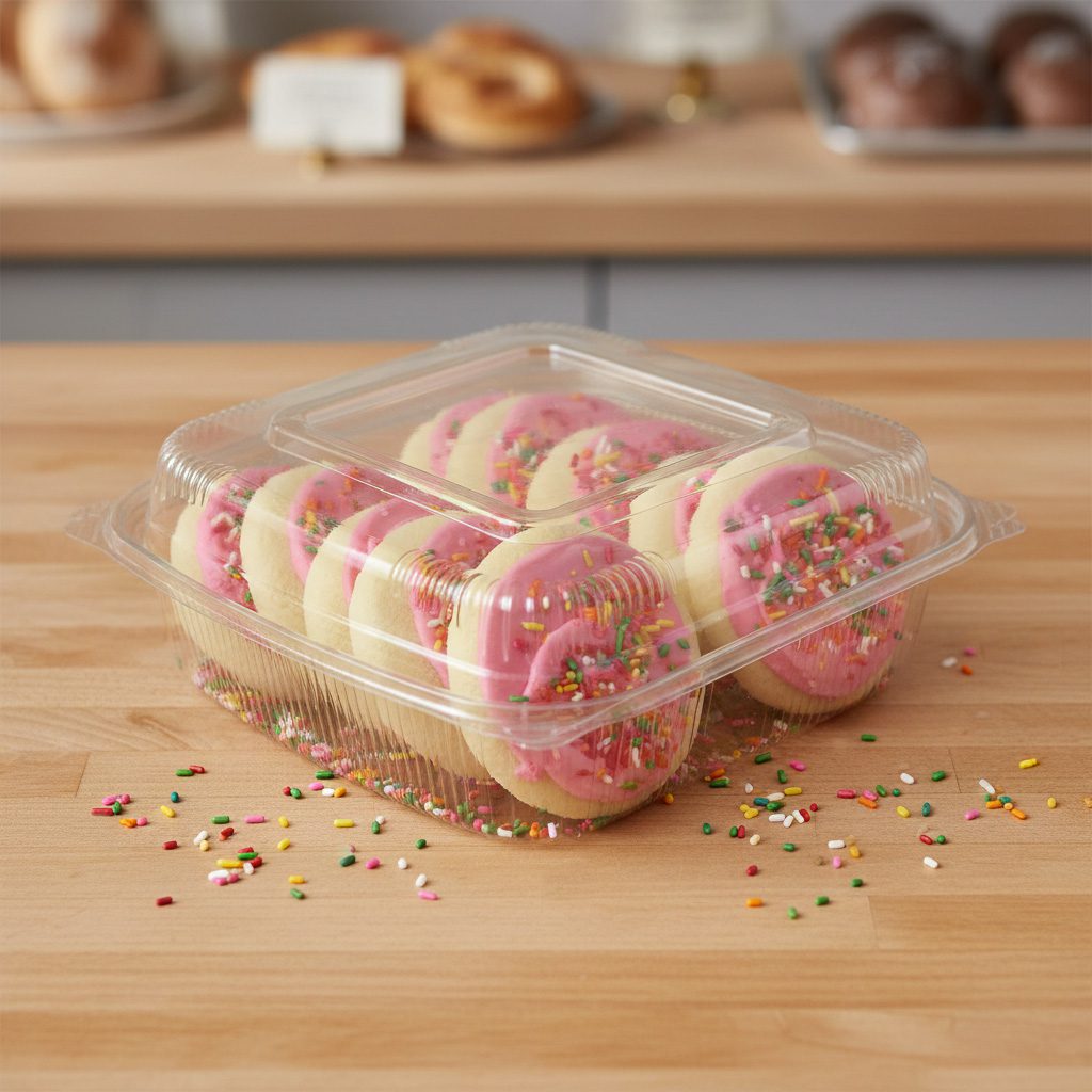 2 Compartment Cookie Container - 300 Pack | Pastry Packaging