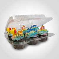 6 Count Plastic Cupcake Container