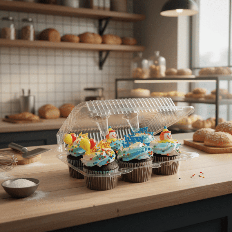260153 6 Count Cupcake Takeout Container
