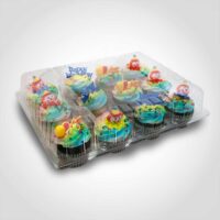 12 Count Plastic Cupcake Container for bakery take out