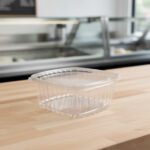 64 oz. Take Out Container with Perforated Removable Flat Lid for large deli meals