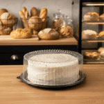 7 inch Cake Container 1-2 Layer Black Base with Clear Lid