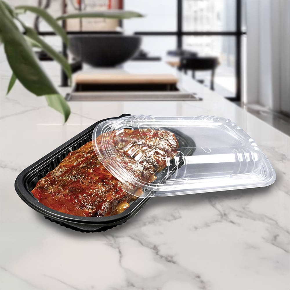 Pactic Half Rib Containers Wholesale Half-Slab Rib Containers with Lids | 100/Case