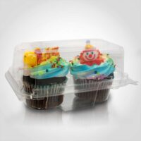 2 Count Plastic Cupcake Take Out Containers