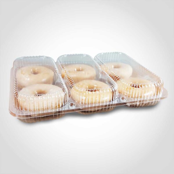 6 Count Donut Clamshell Flat