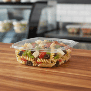 48 oz RPET Clear Hinged Lid Deli Container - 200/case