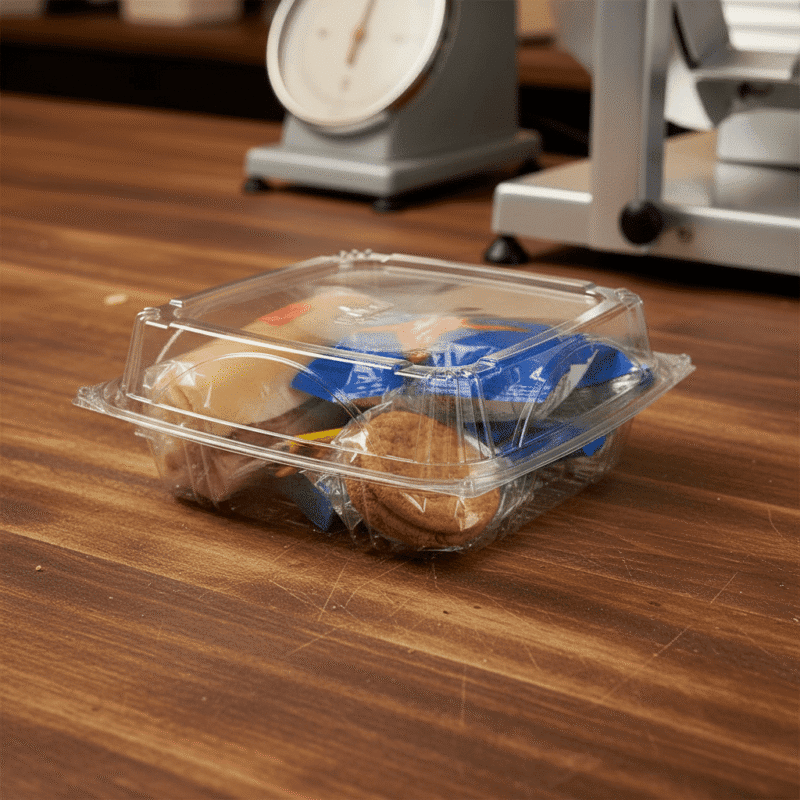 260756 8 inch Visibly Fresh Take Out Clamshell