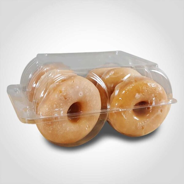 plastic donut take out container for 6 donuts