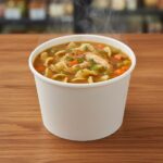 12oz paper cup for soups and other foods on a deli counter