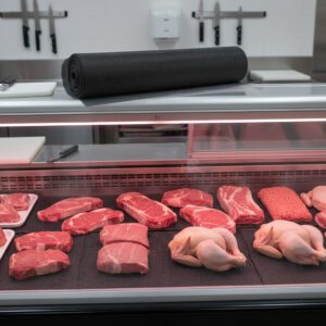 Vexar Black Liner Butcher and Deli Case Liner