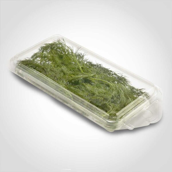 3/4 oz Hinged Herb Plastic Container for packaging herb for resale