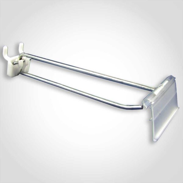 8 inch Flip Scan Hook-Straight Entry Hook with flip scan label holders