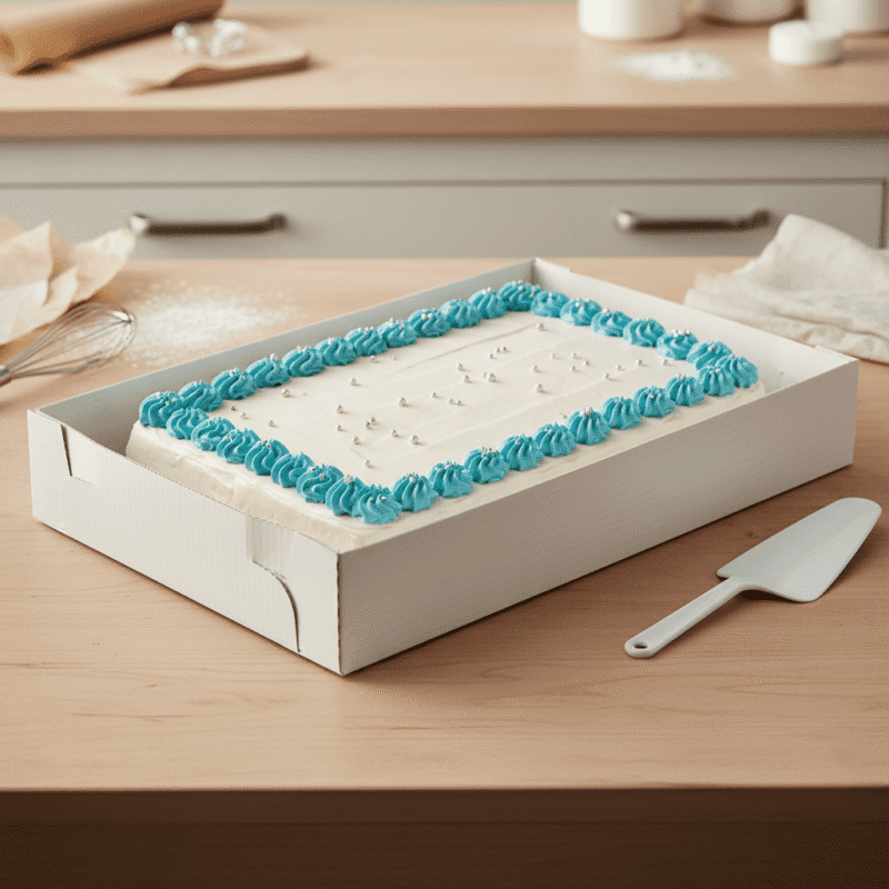 Full Sheet Cake Box Corrugated Bottom Only white