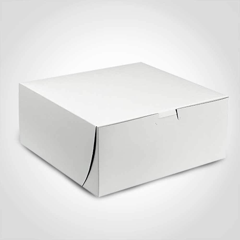 10 inch Cake Box White 10" x 10" x 5" Take Out Box 100pk