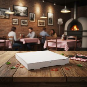 White Pizza Box Corrugated 16″ x 16″ x 1"