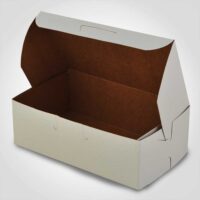 White Non-Window Bakery Boxes 6.25 x 3.75 x 2.25 inch 250 Pack
