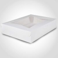 Half Sheet Cake Box with Window white 19 x 14 x 4 inch 50 Pack