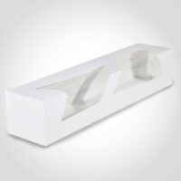 Donut Box with Window white 18 x 4 x 3.5 inch - 200 Pack