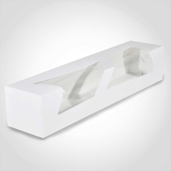 Donut Box with Window white 18 x 4 x 3.5 inch - 200 Pack