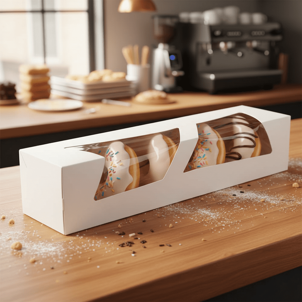 Donut Box with Window 18 x 4 x 3.5