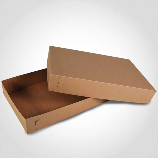 Full Sheet Cake Box Kraft Color 2 Pieces 26 x 18.5 x 4 inch 25 Pack