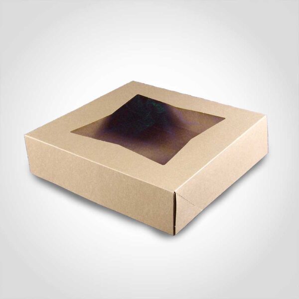 10 inch Pie Box with Window kraft - 200 Pack