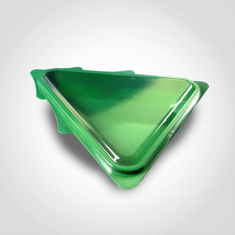 370131 Small Green Christmas Tree Tray with Lid